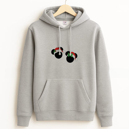 Festive Mice Christmas Grey Hoodie