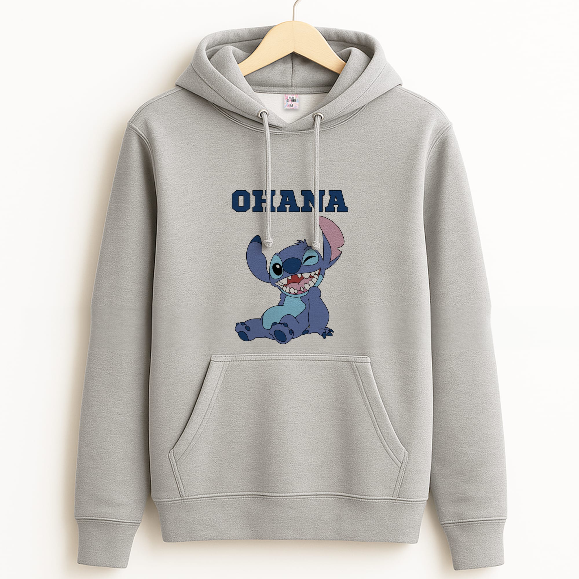 Blue Alien Ohana Grey Hoodie
