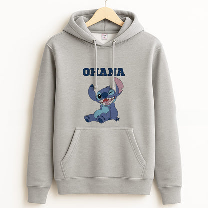 Blue Alien Ohana Grey Hoodie