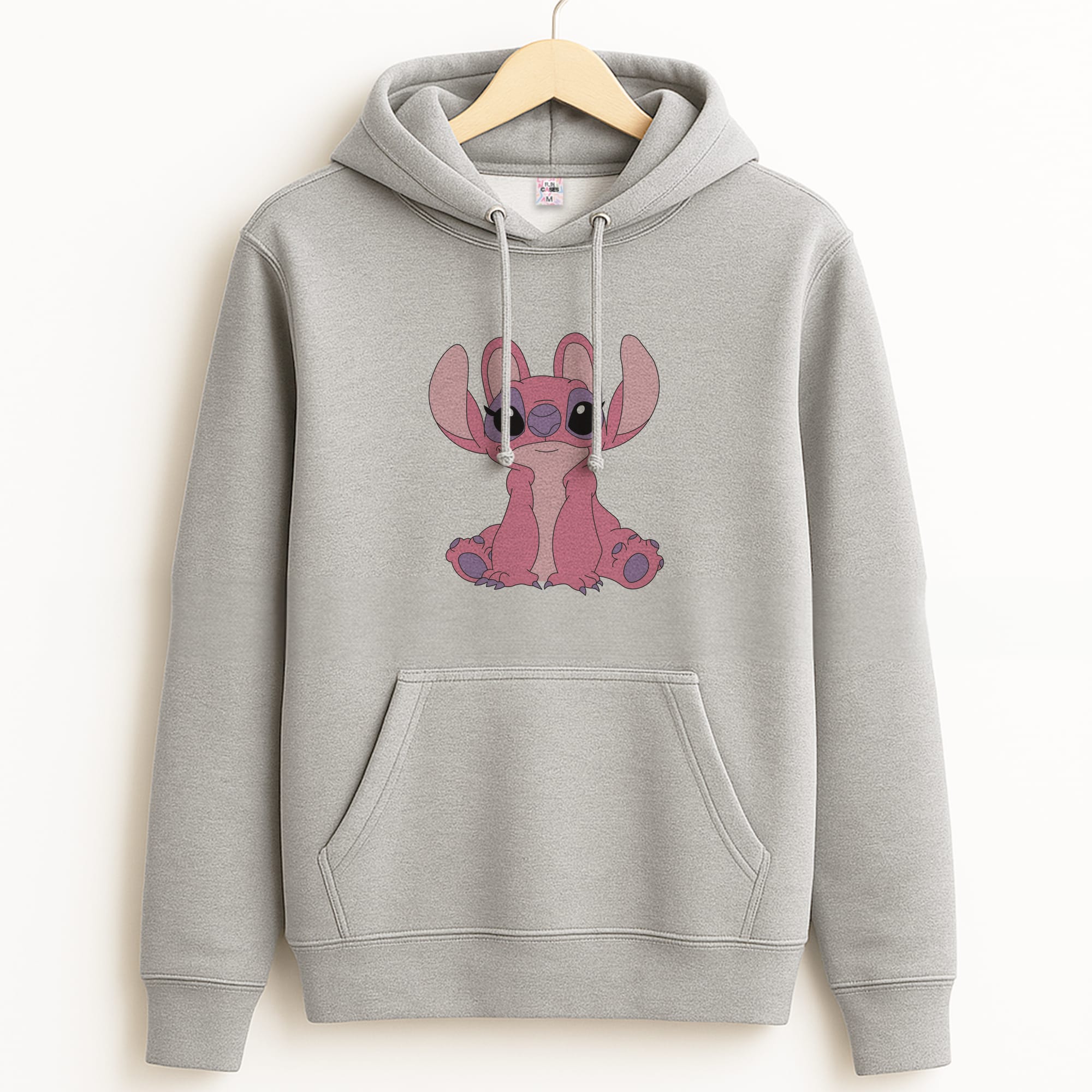 Sitting Down - Pink Alien Grey Hoodie