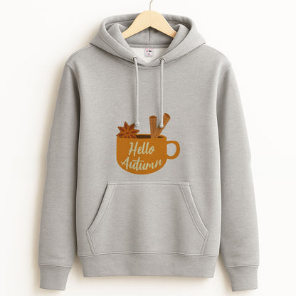 Hello Autumn Grey Hoodie