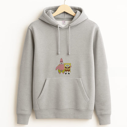 Patrick And Sponge Grey Hoodie