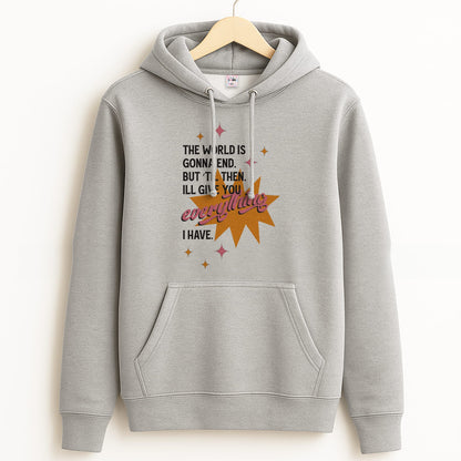 The World Is Gonna End - Fender Grey Hoodie