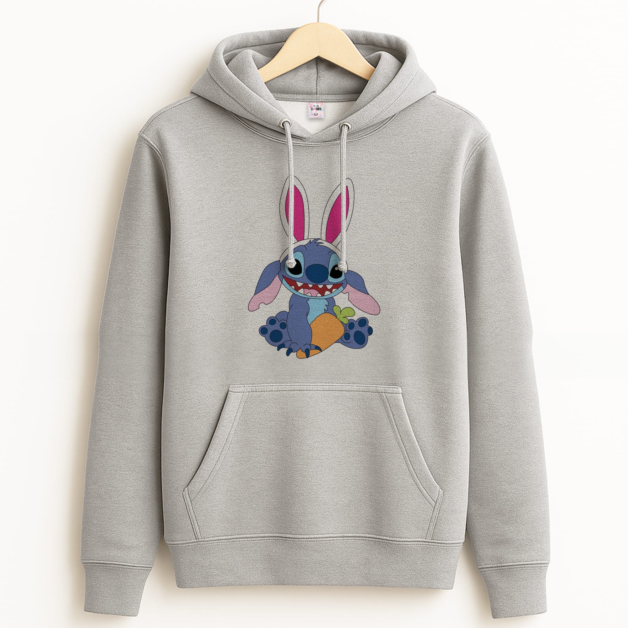Easter Bunny Blue Alien Grey Hoodie