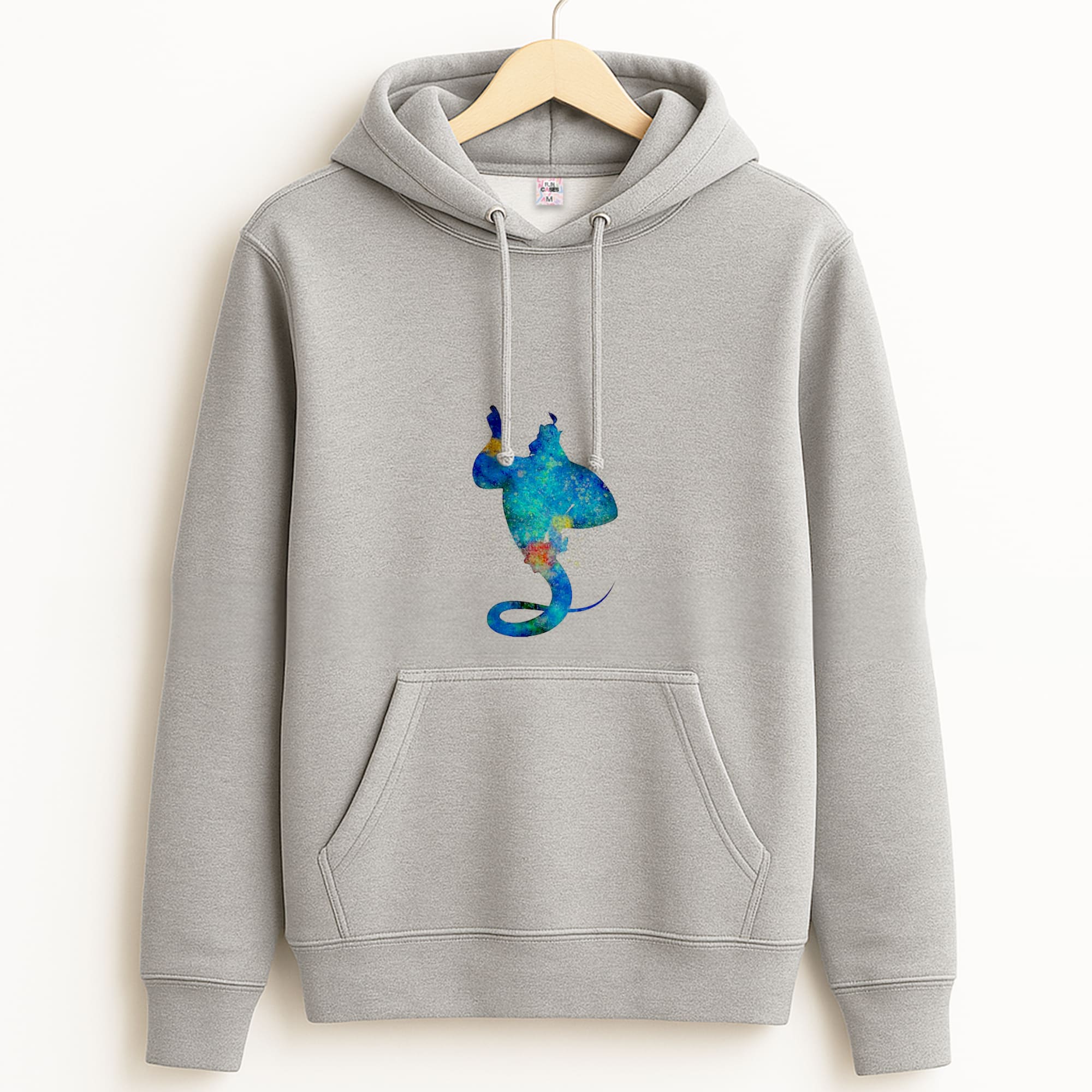 Watercolour Aladdin Fairytale Grey Hoodie