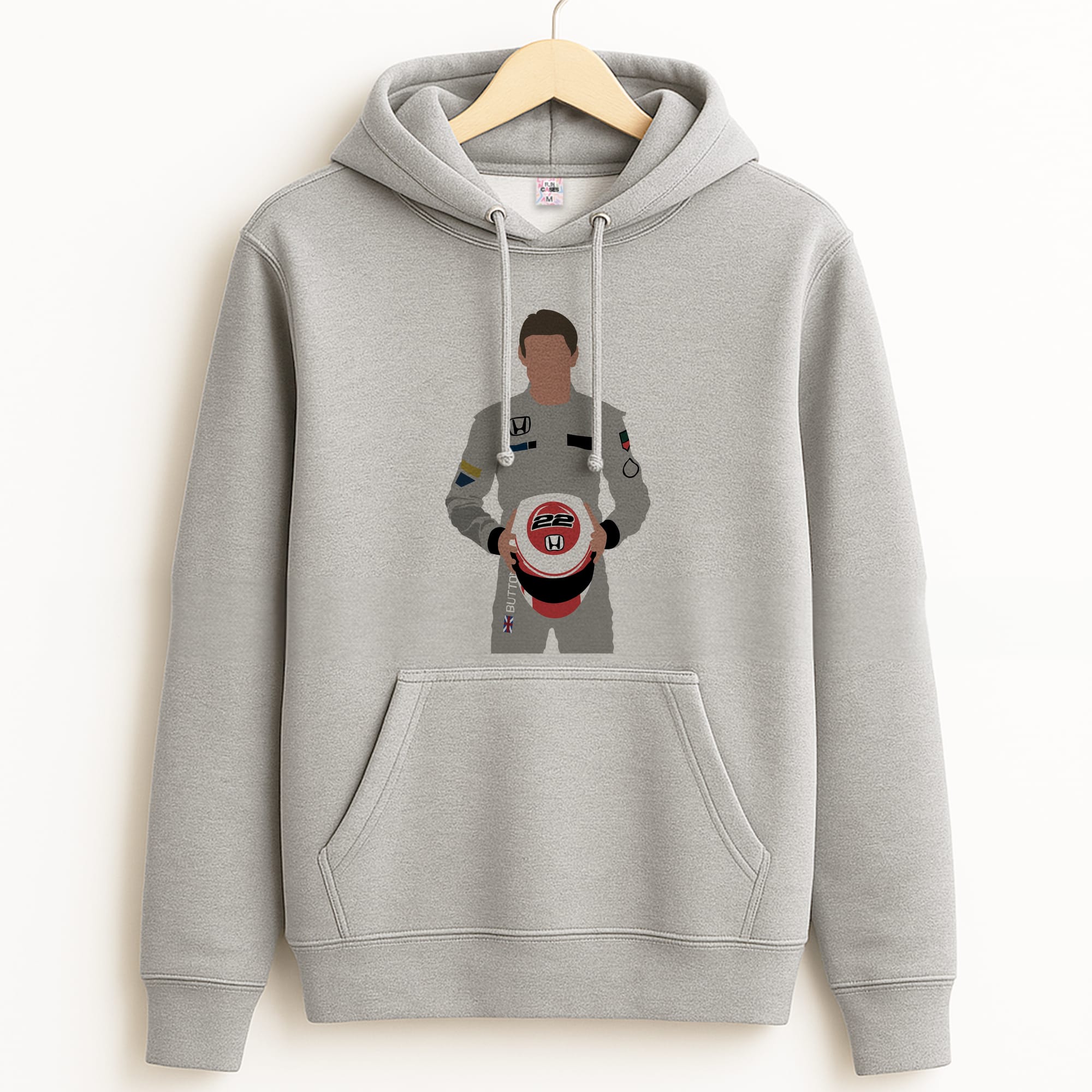 Button - F1 Grey Hoodie