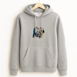 Casual K-Pop Band Band Grey Hoodie