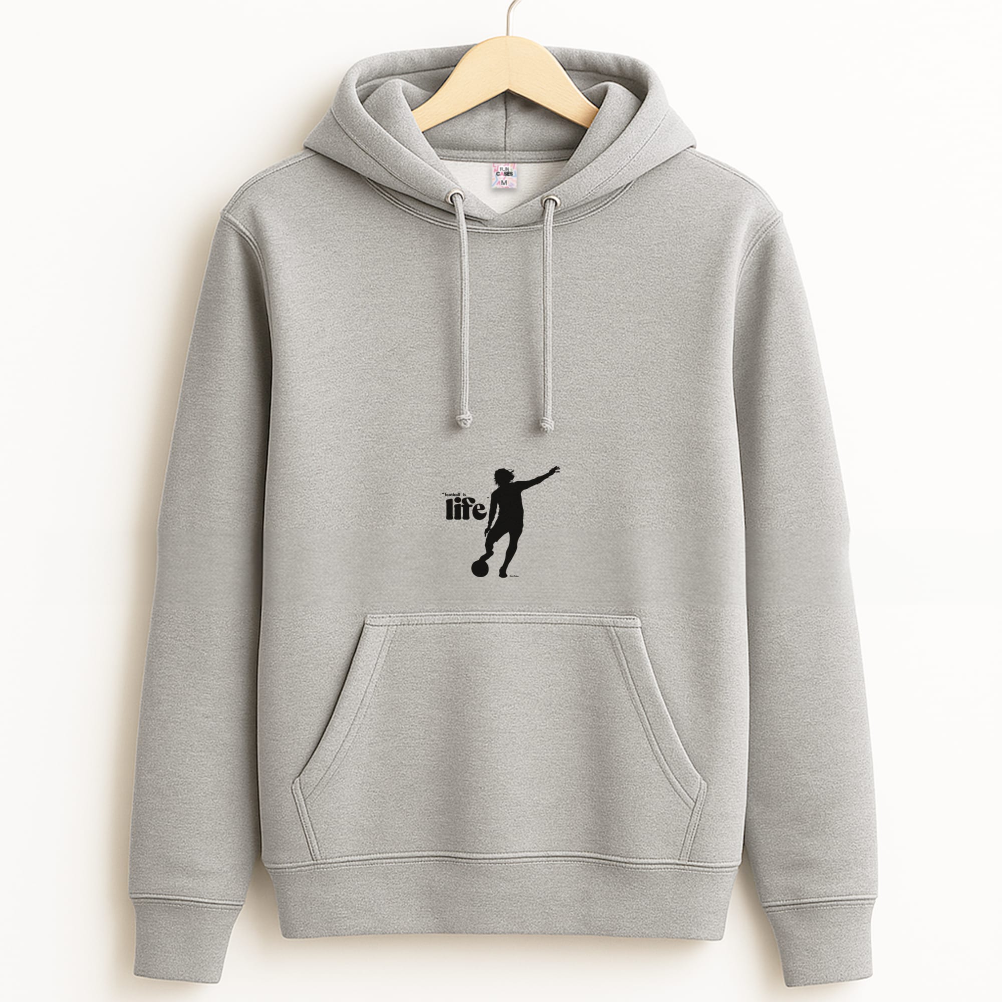 Football Is Life Grey Hoodie