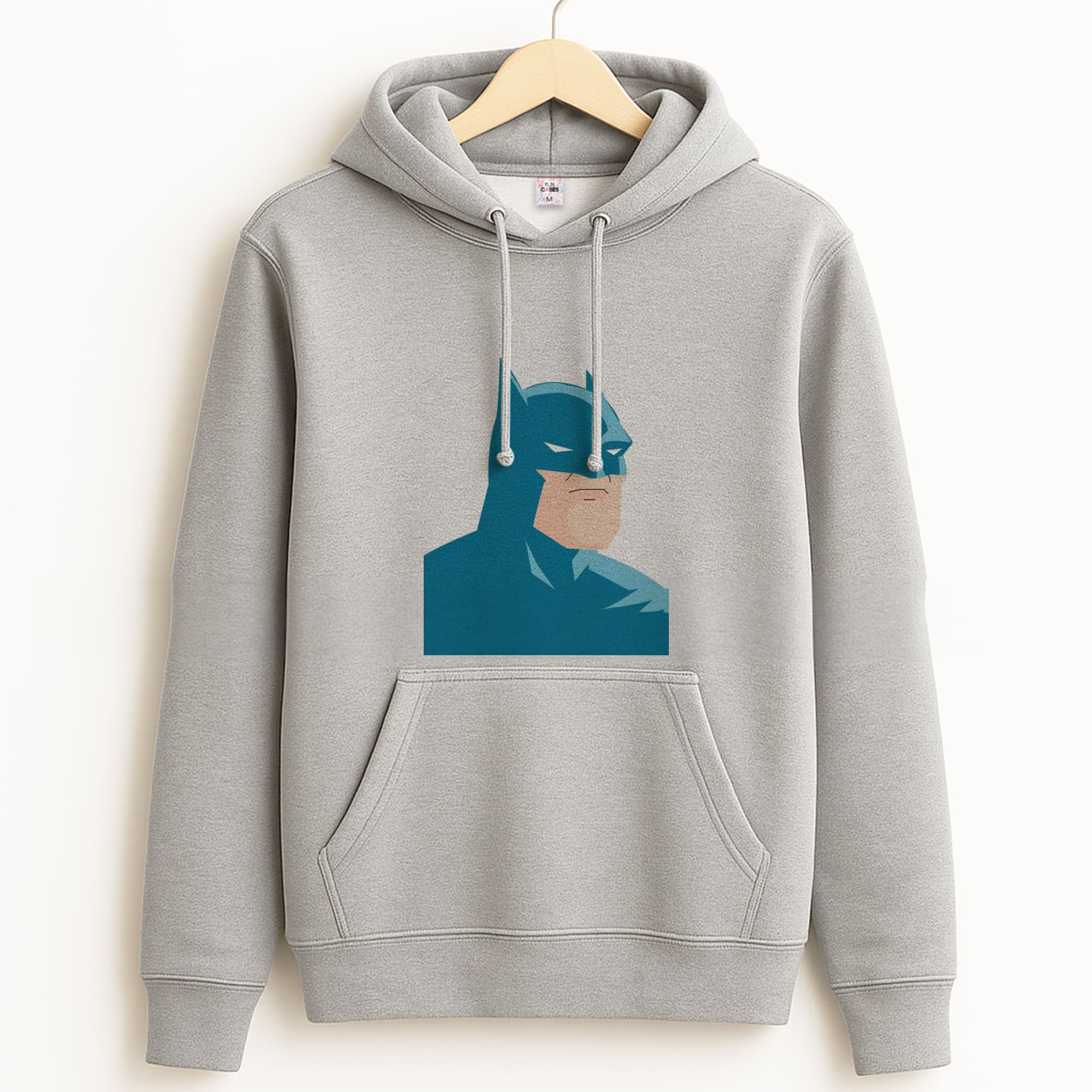 Blue Bat Superhero Grey Hoodie