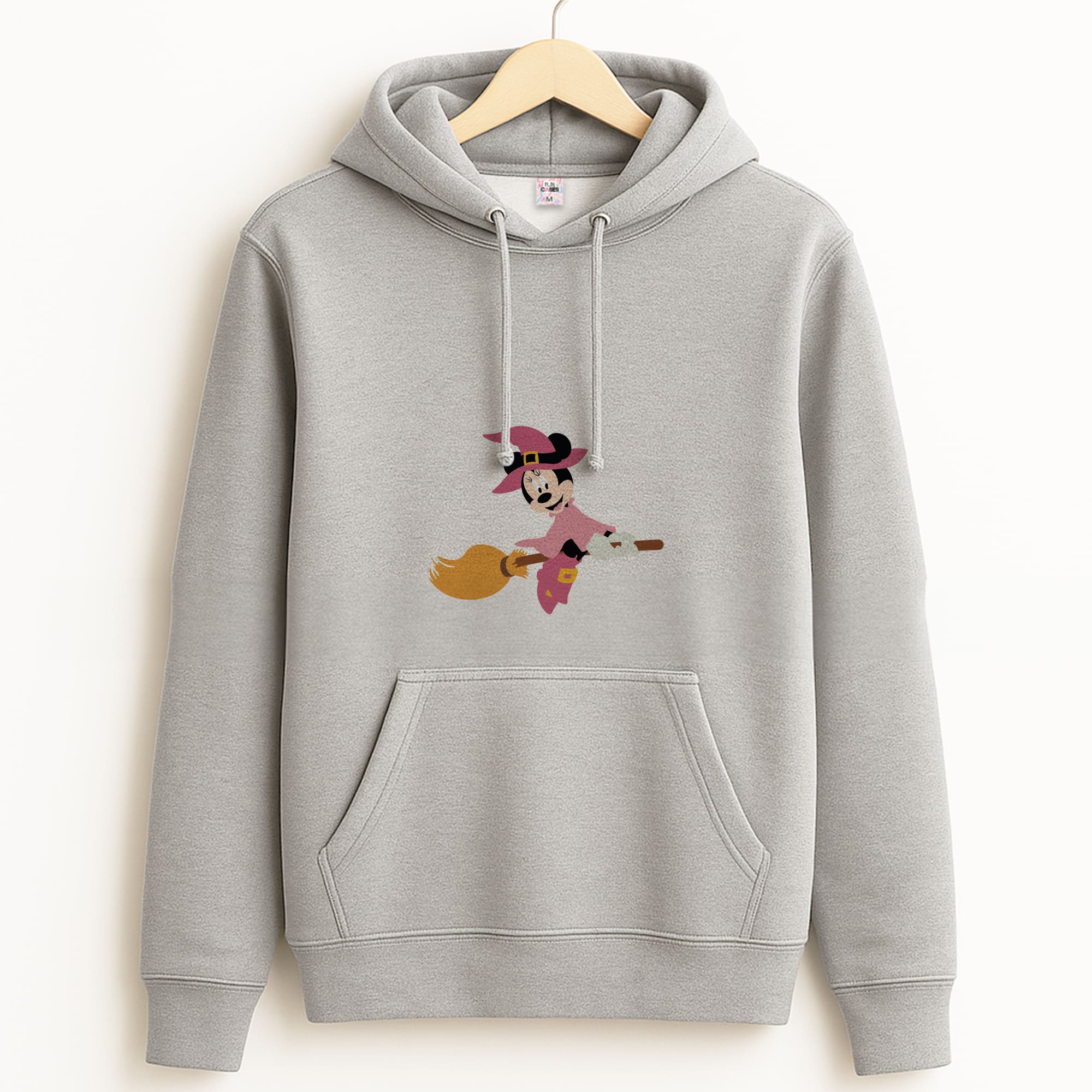 Witch Female Mouse Halloween Grey Hoodie