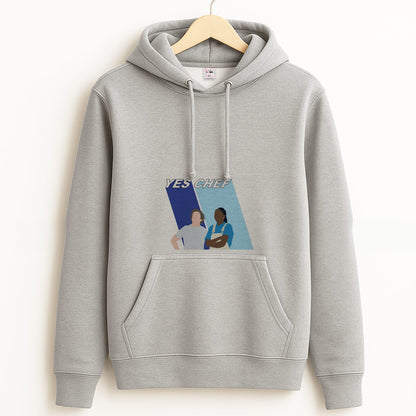 Yes Chef Blue Grey Hoodie