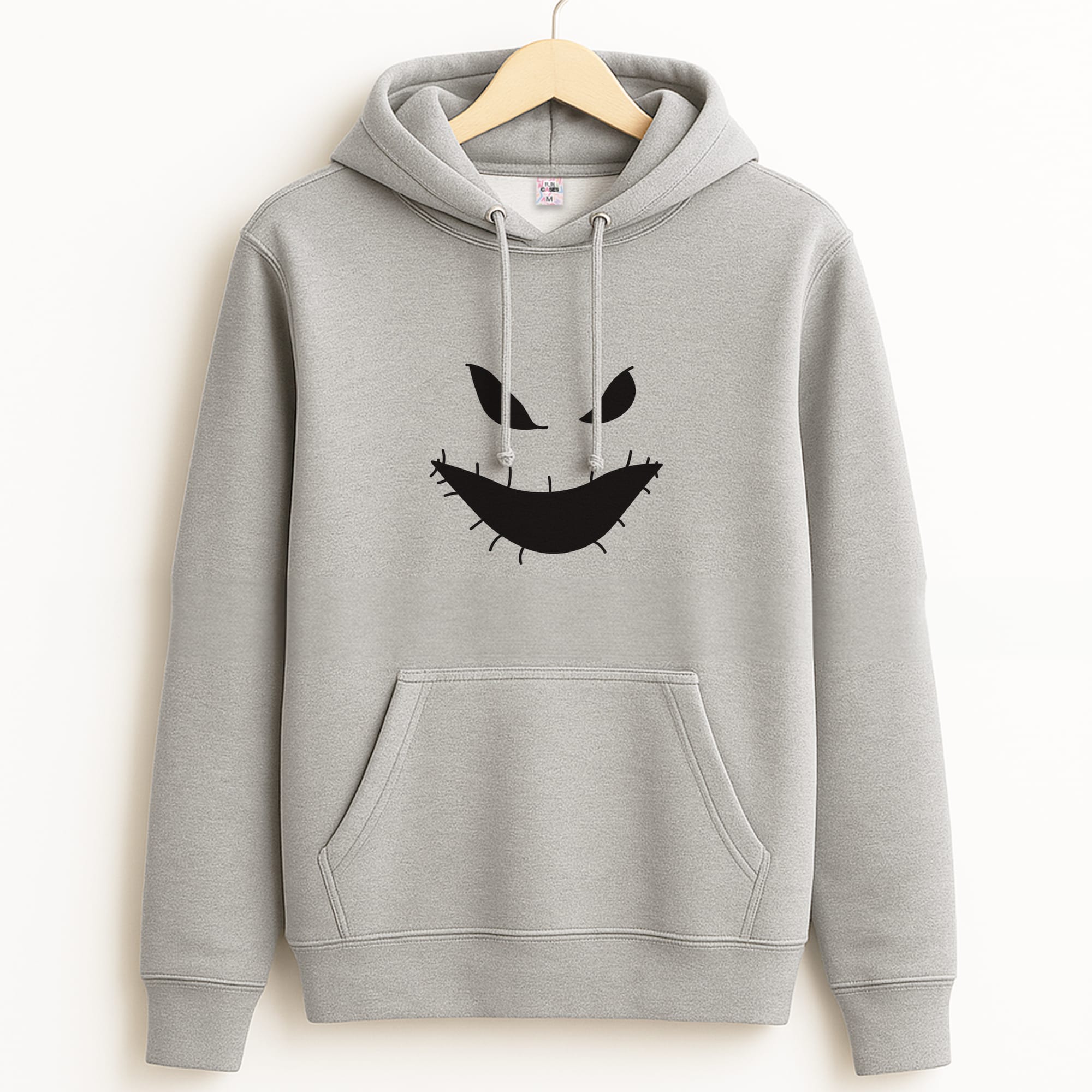 Green Face Grey Hoodie