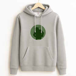 Green Ogre Outline Grey Hoodie