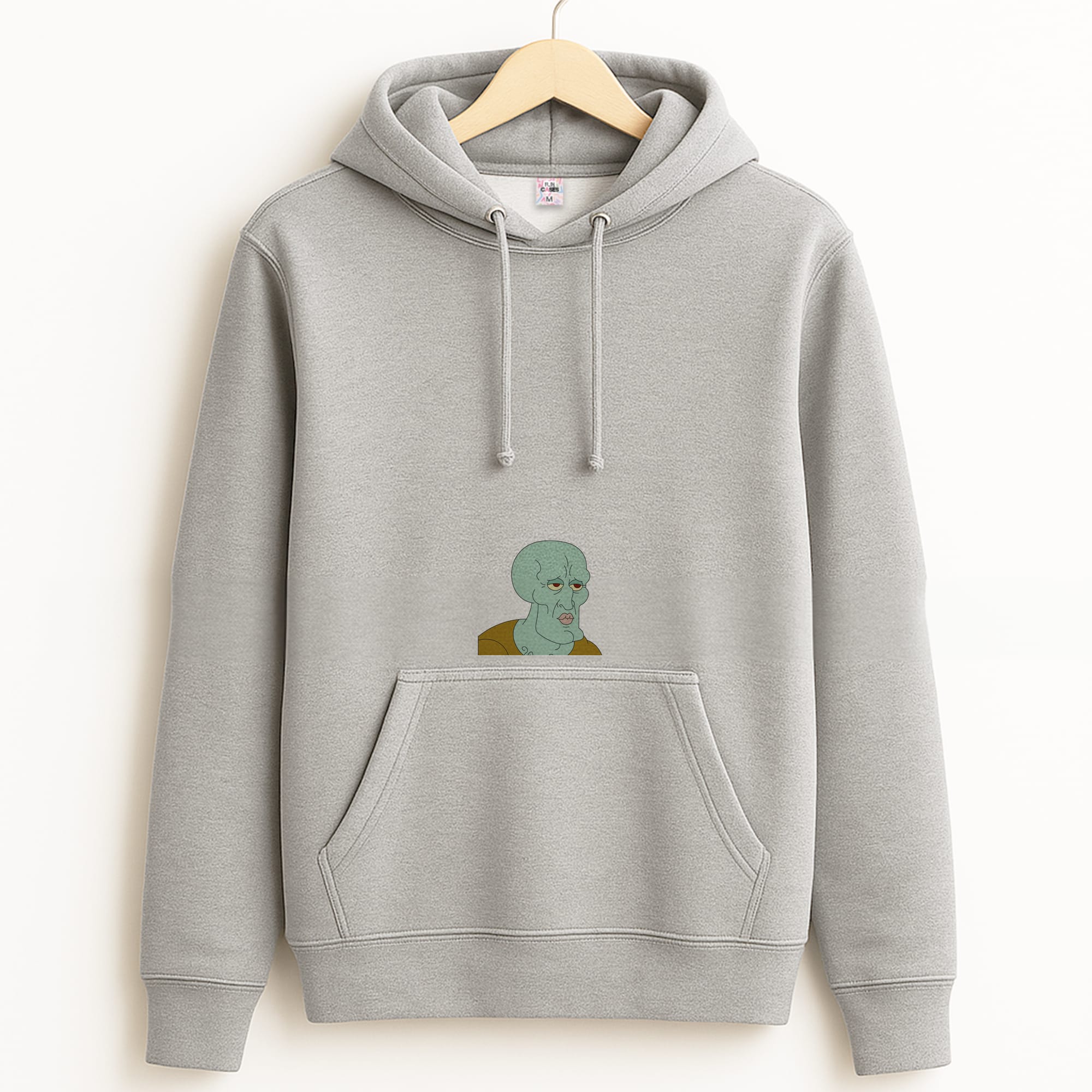 Muscly Squidward Grey Hoodie
