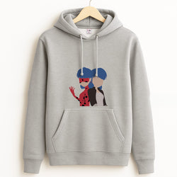 Marinette And Ladybug Grey Hoodie