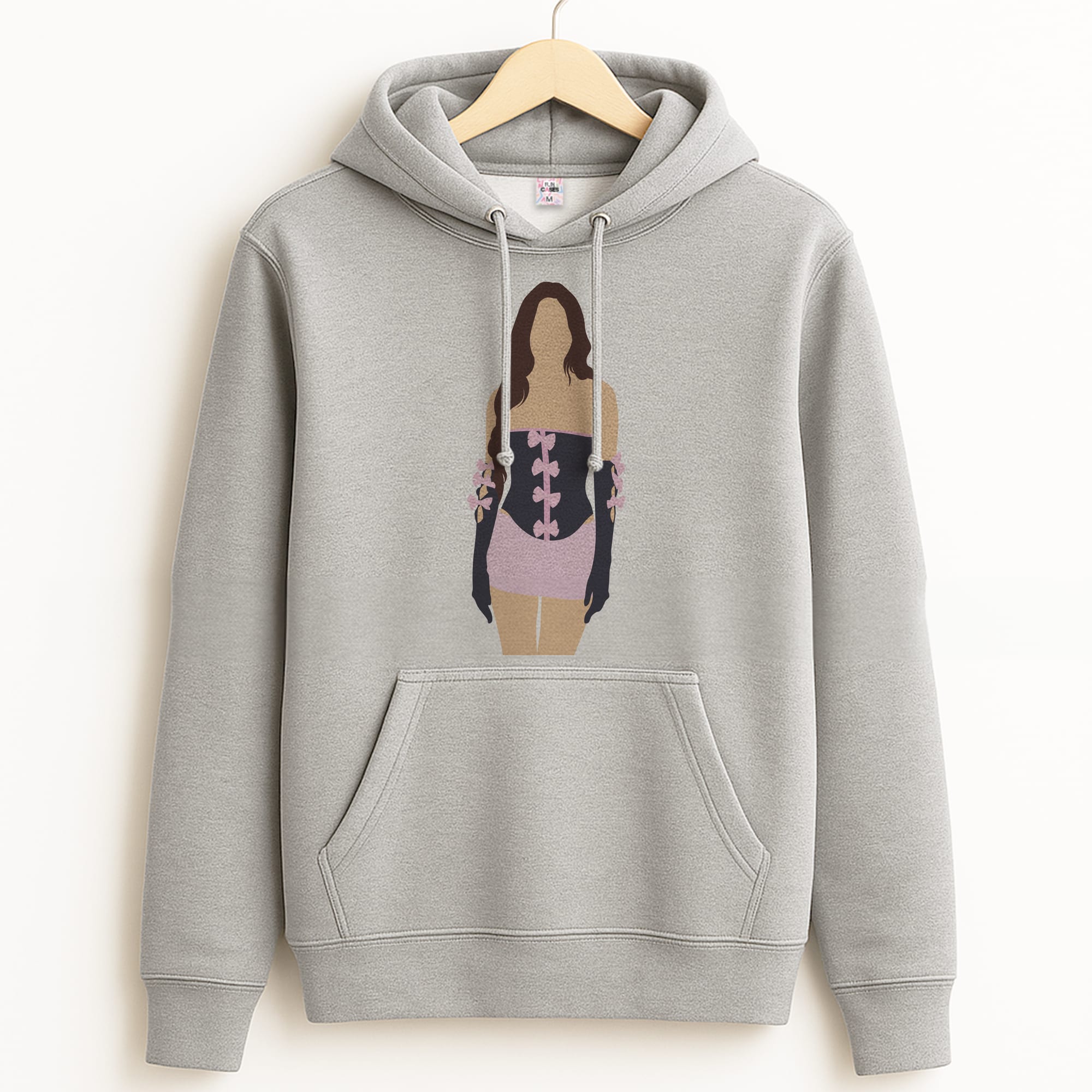 Pink Hearts - Olivia Grey Hoodie