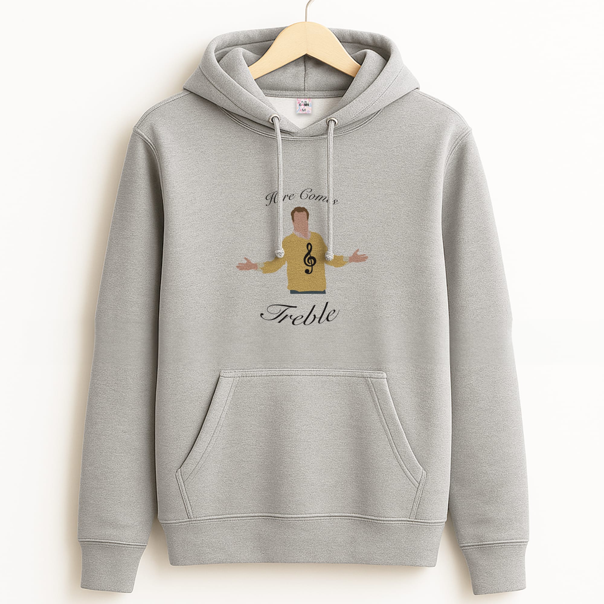 Here Comes Treble Grey Hoodie