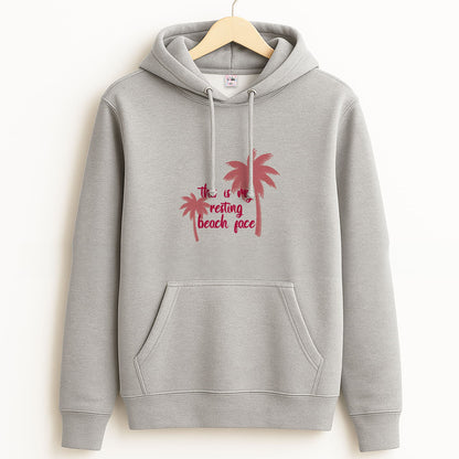 This Is My Resting Beach Face - Summer Quotes Grey Hoodie