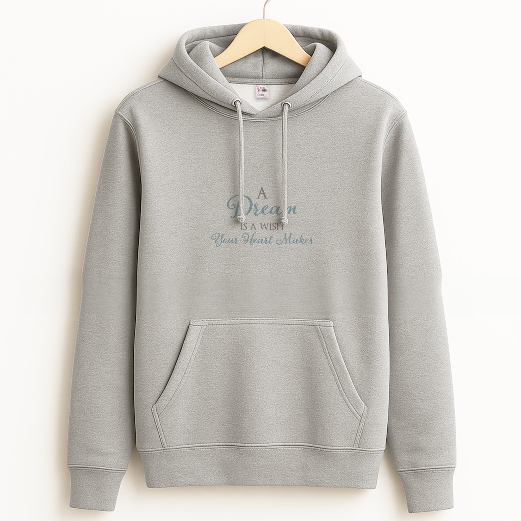 A Dream Is A Wish Your Heart Makes Grey Hoodie