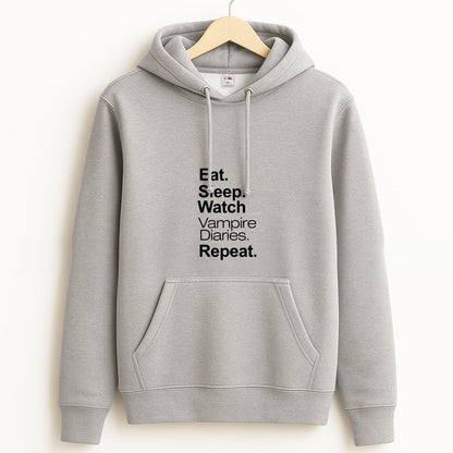 Eat Sleep Watch VPD Repeat Grey Hoodie