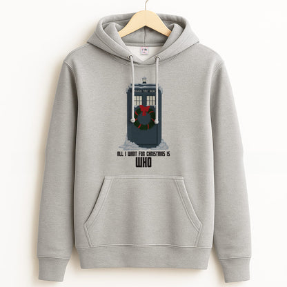 All I Want For Christmas Is Who - Doctor Who Grey Hoodie