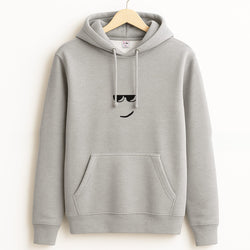 Yellow Face Shades Grey Hoodie