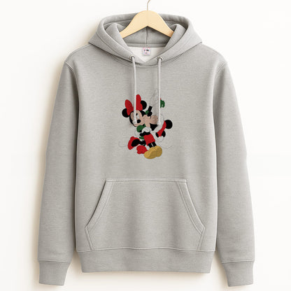 Mistletoe Fairytale Mice - Christmas Grey Hoodie