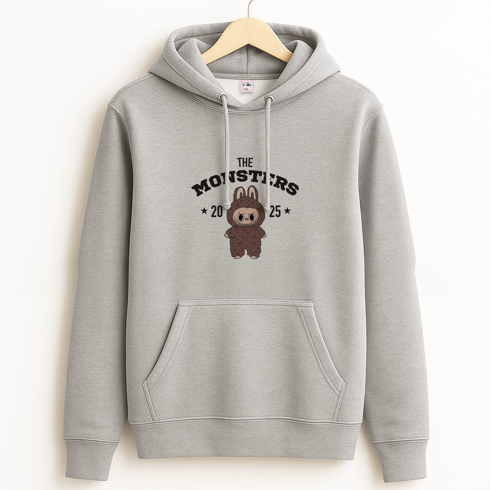 Cute Monster 2025 Biege Grey Hoodie