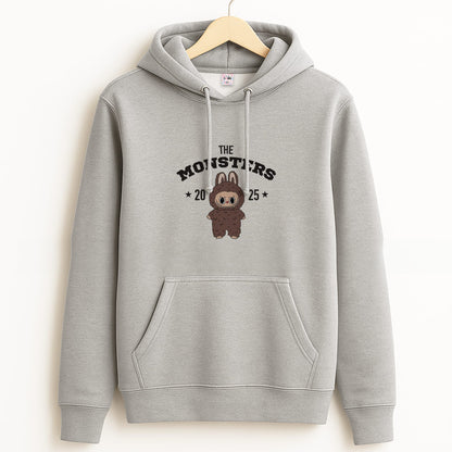 Cute Monster 2025 Biege Grey Hoodie