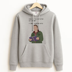 How Did The Computer Get Drunk? Grey Hoodie