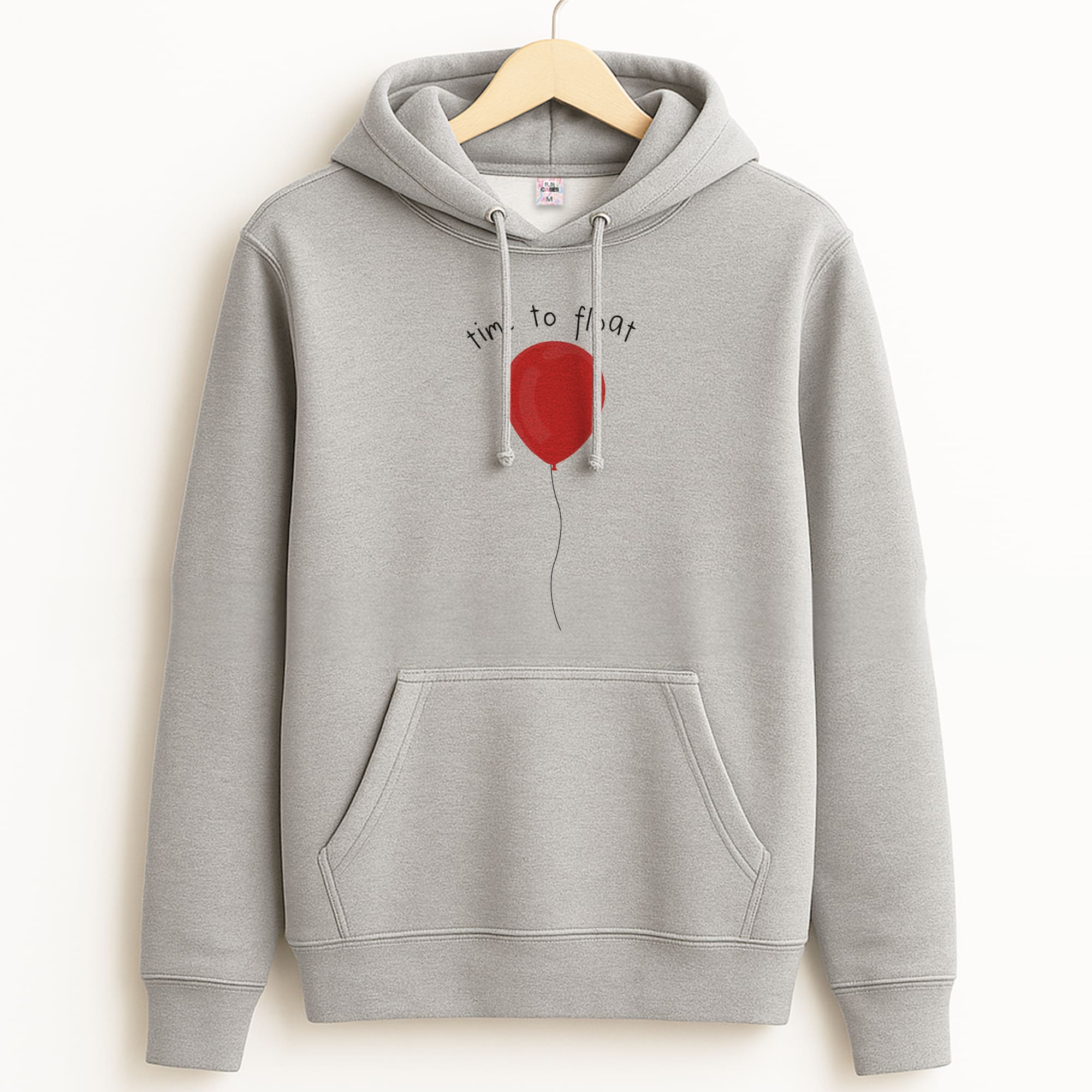 Time To Float - Clown Grey Hoodie
