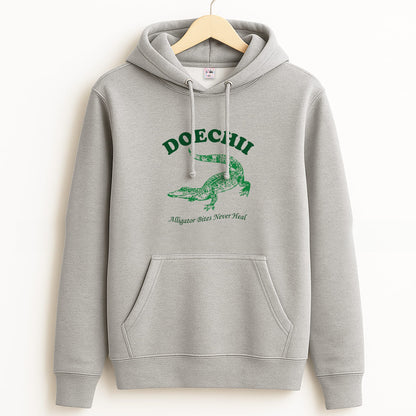 Alligator Bites Never Heal Collage Grey Hoodie