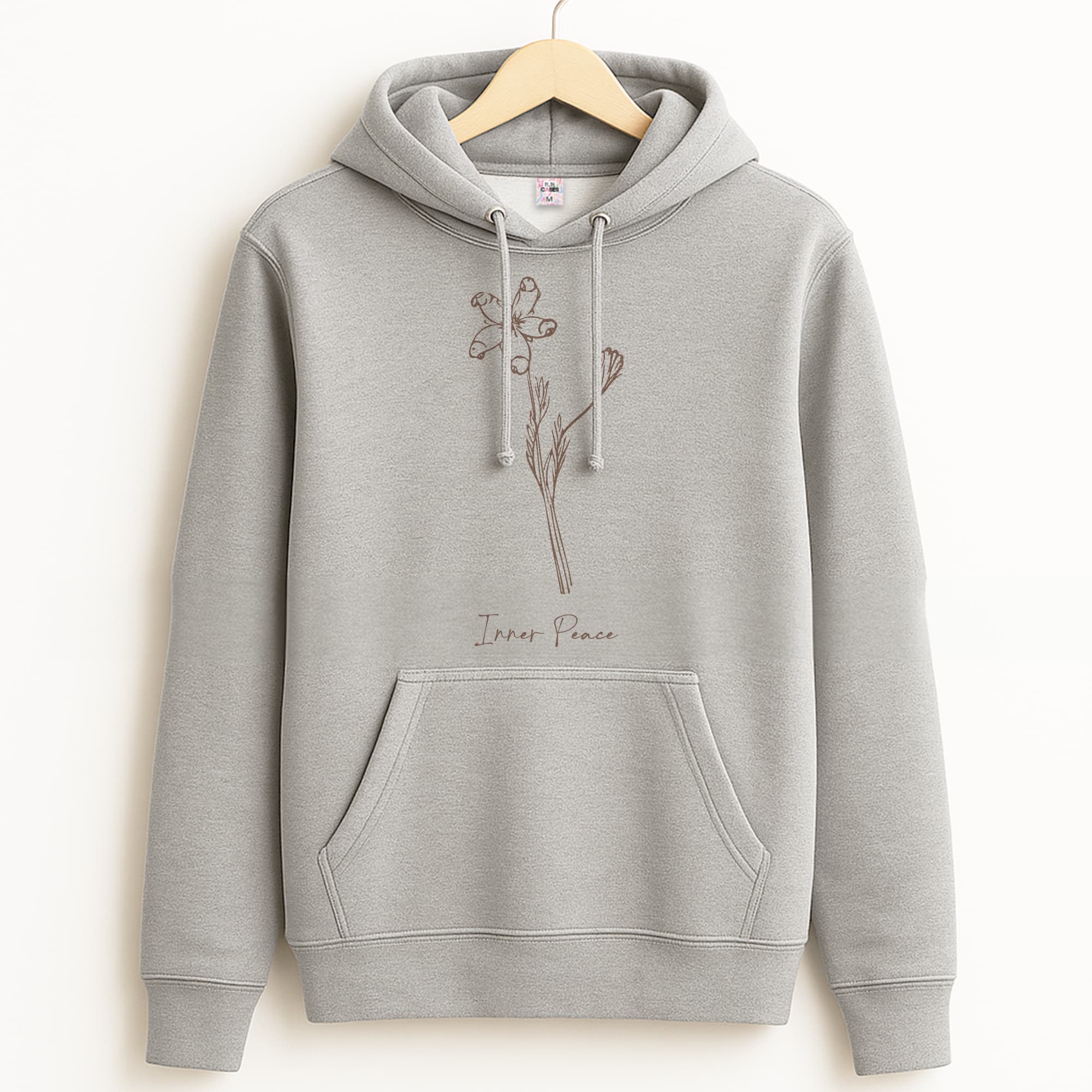 Inner Peace  Grey Hoodie