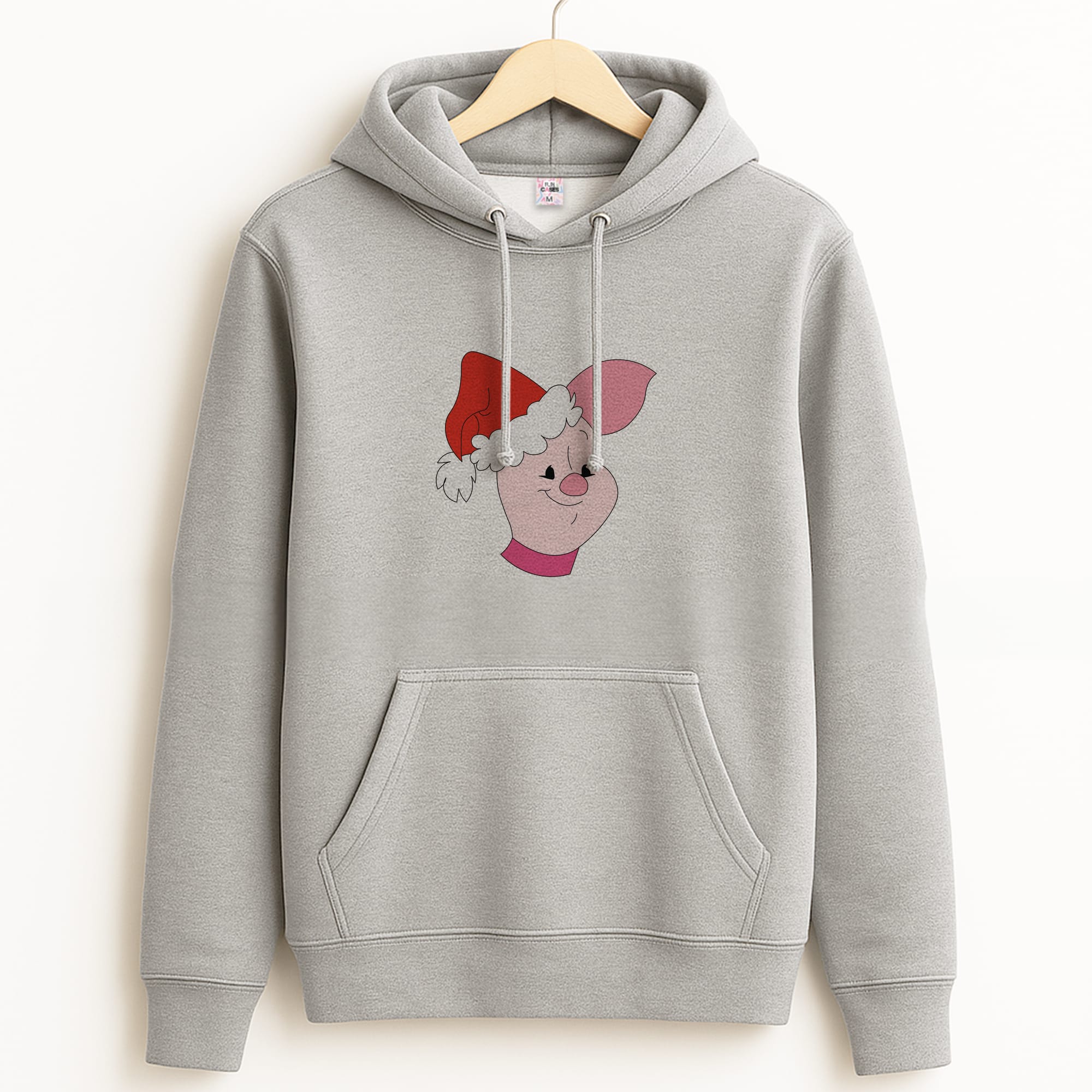 Pig Pattern Christmas Grey Hoodie