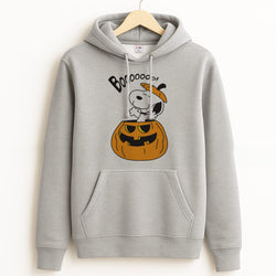 Cartoon Beagle Pumpkin Grey Hoodie