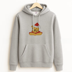 Winnie Pattern Christmas Grey Hoodie