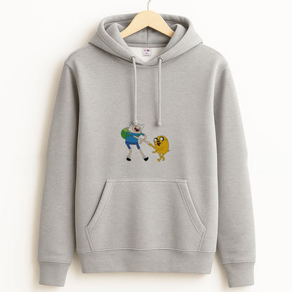 Jake The Dog And Finn The Human Grey Hoodie