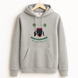 Dachshund Through The Snow Grey Hoodie