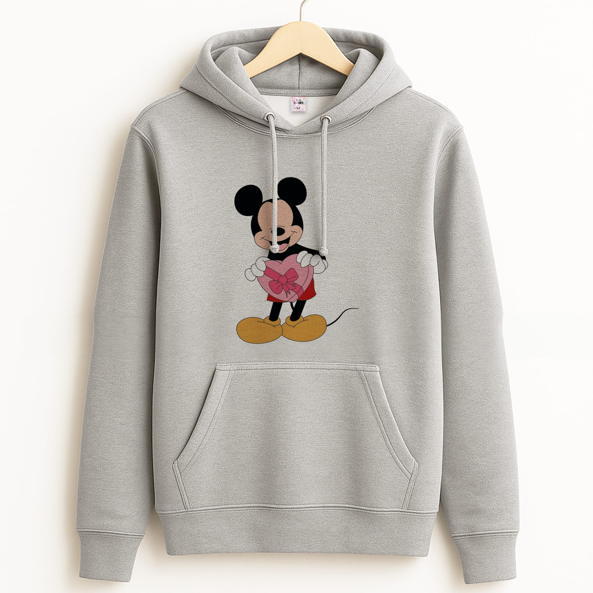 Mickey's Gift Valentine's Grey Hoodie
