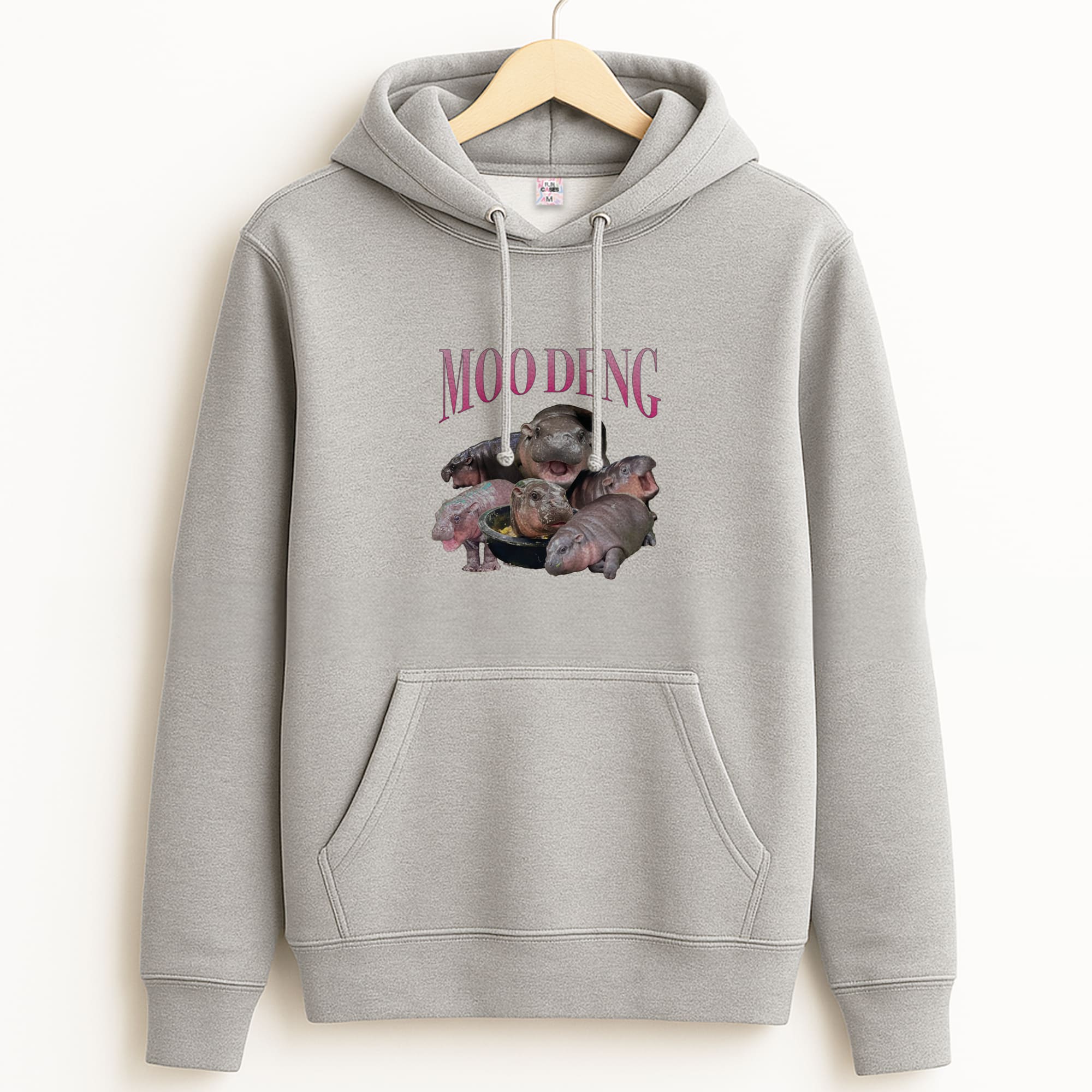 Moo Collage Grey Hoodie