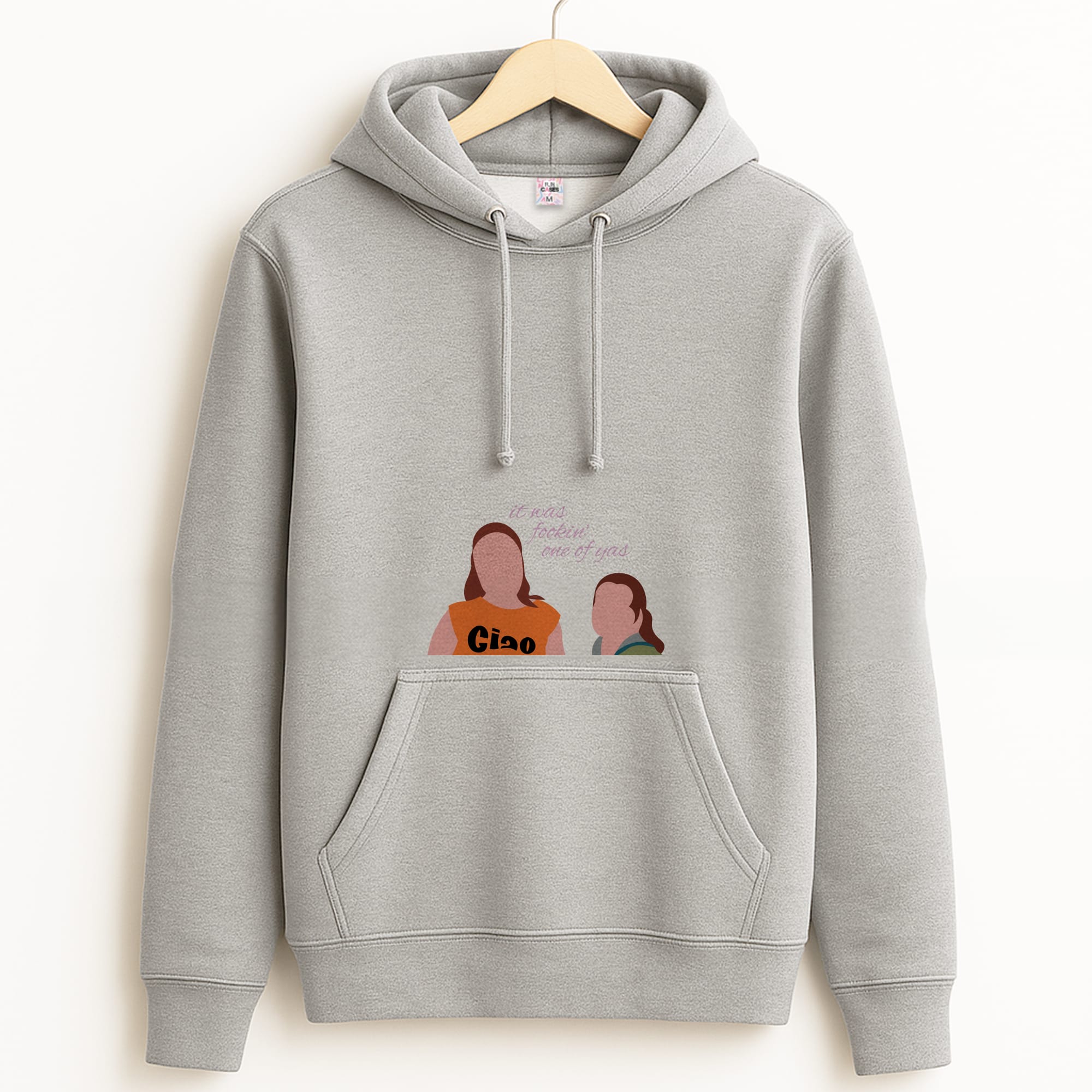 It Was Fookin' One Of Yas - British Pop Culture Grey Hoodie