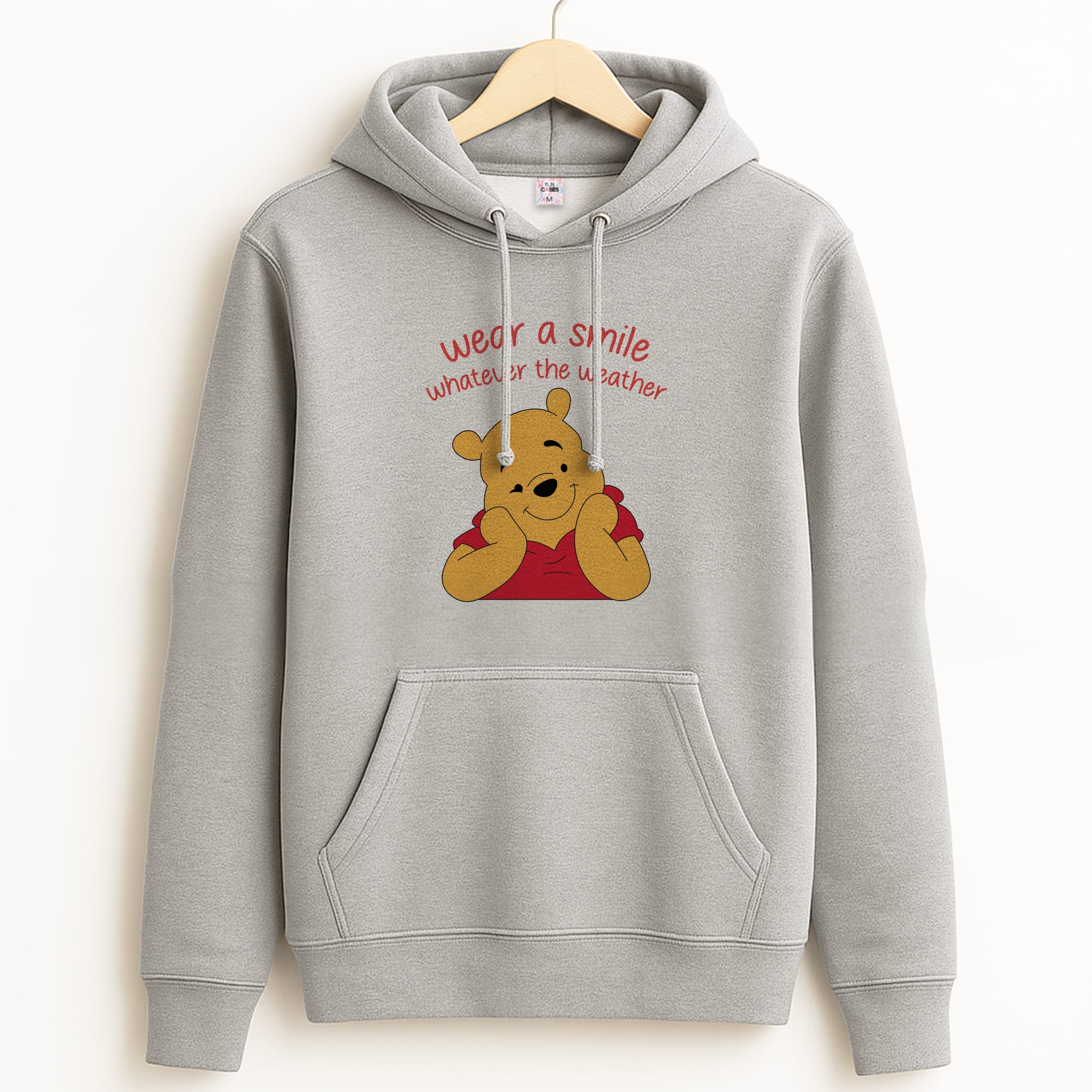 Wear A Smile Whatever The Weather  Grey Hoodie
