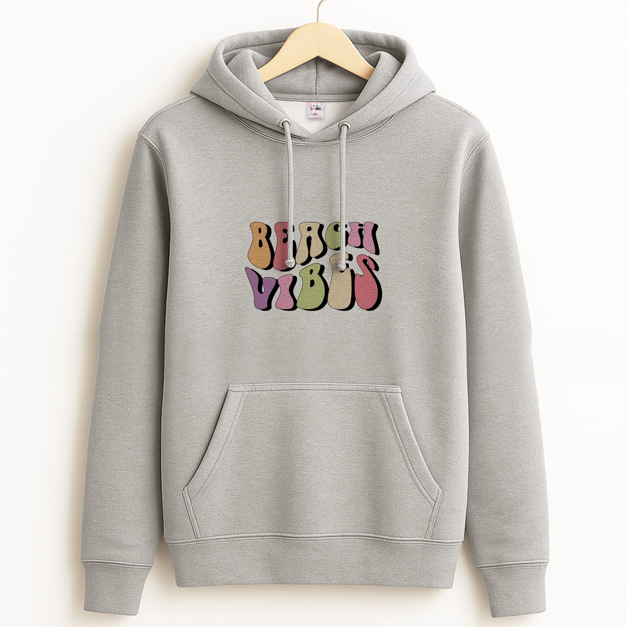 Pastel Beach Vibes Grey Hoodie