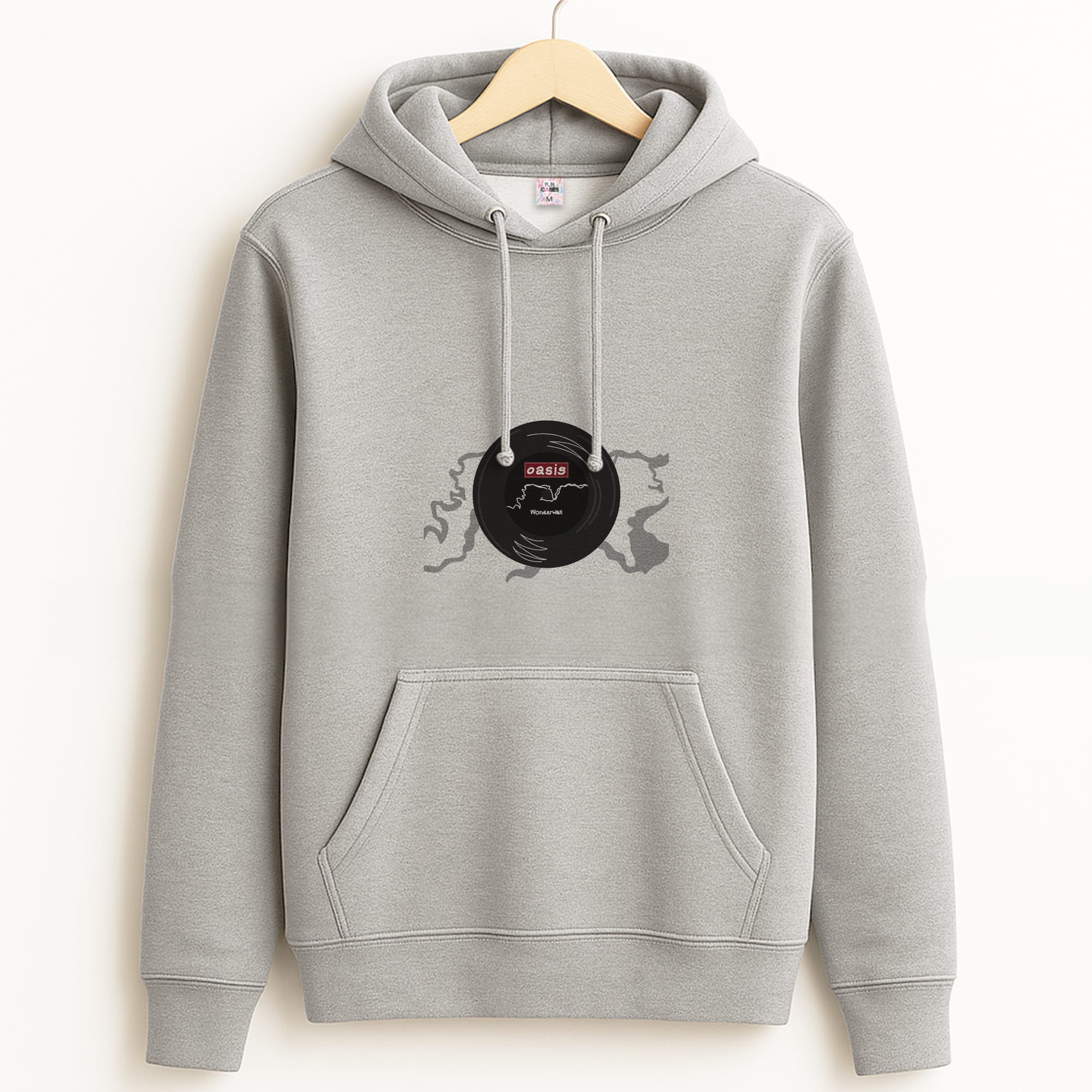 Wonderwall Record Grey Hoodie