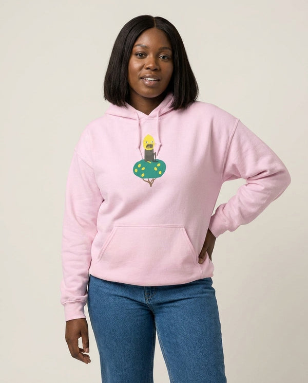 Earl Of Lemongrab Hoodie — Pink Front, worn