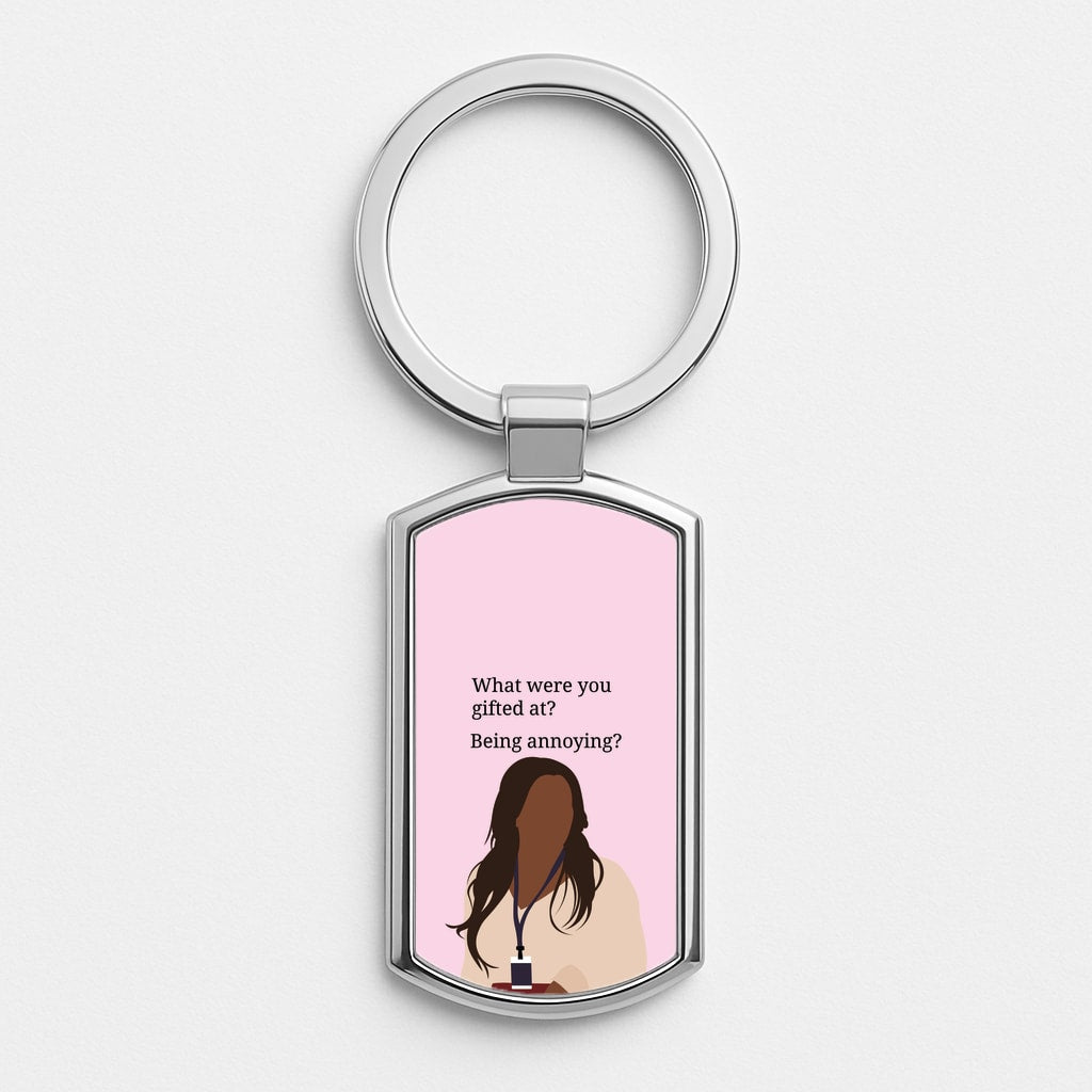 Gifted At Being Annoying Silver Keyring
