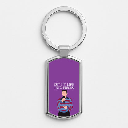 Cut My Life Into Pieces Karaoke Silver Keyring