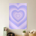 Purple - Colourful Hearts Poster
