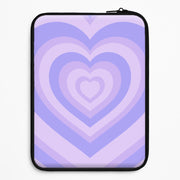 Purple - Colourful Hearts Laptop Sleeve 1