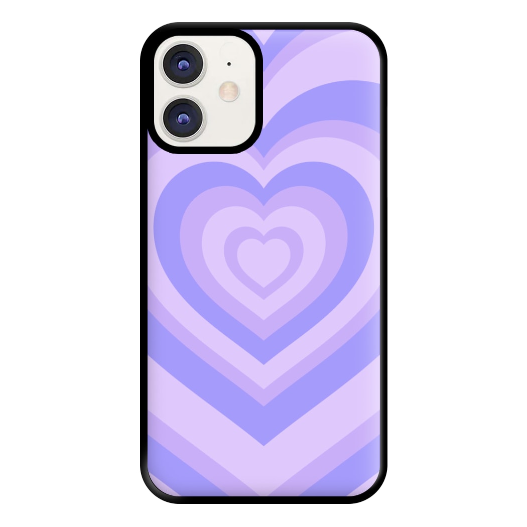 Purple - Colourful Hearts Phone Case for iPhone 12 / 12 Pro